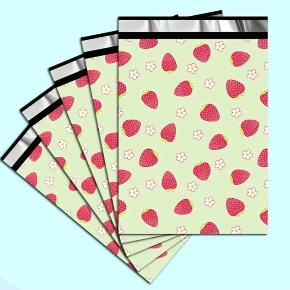 New Strawberry Poly Mailers 6x9 Inches Set Of 15